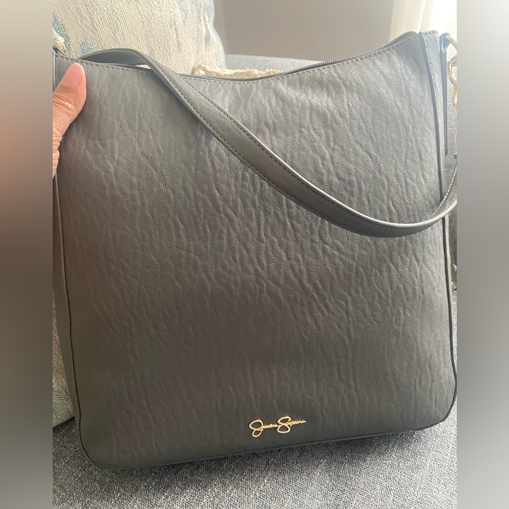 Jessica Simpson Charcoal Gray Jaclyn Hobo Bag